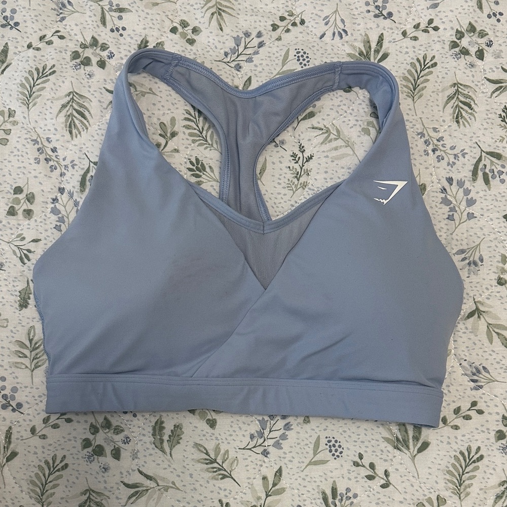 Gymshark Slate Blue Racerback Seamless Sports Bra